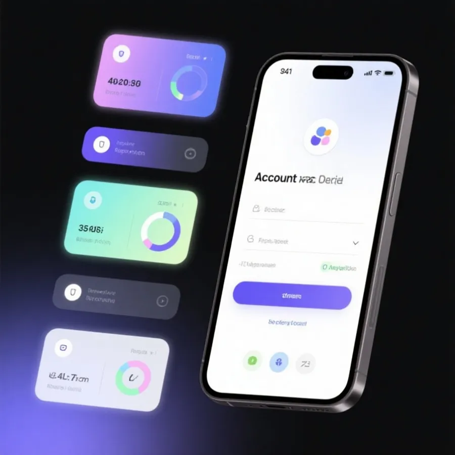 移动端快速注册体验示意